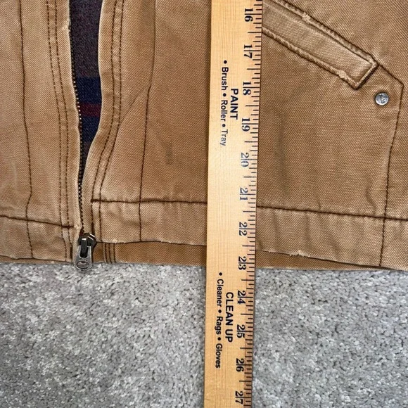 VTG Y2K Abercrombie Boys XL Tan Canvas Blanket Lined Work Utility Jacket‎